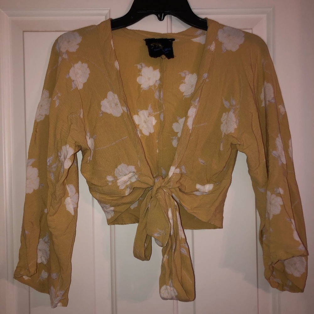 Planet Blue front tie shirt